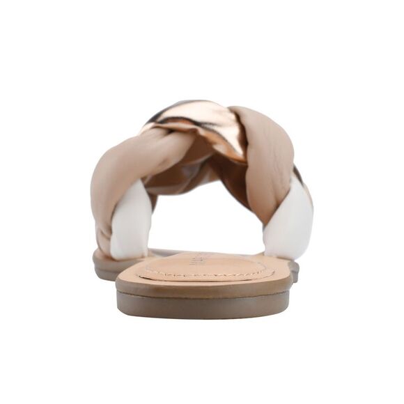 MARC FISHER Womens Beige Bolier Square Toe Slip On Slide Sandals Shoes 6 M - Picture 2 of 4